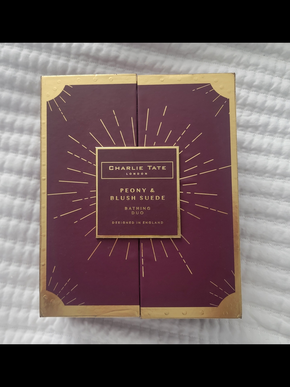 Charlie Tate Peony & Blush Suede Bathing Duo - Plum/Gold